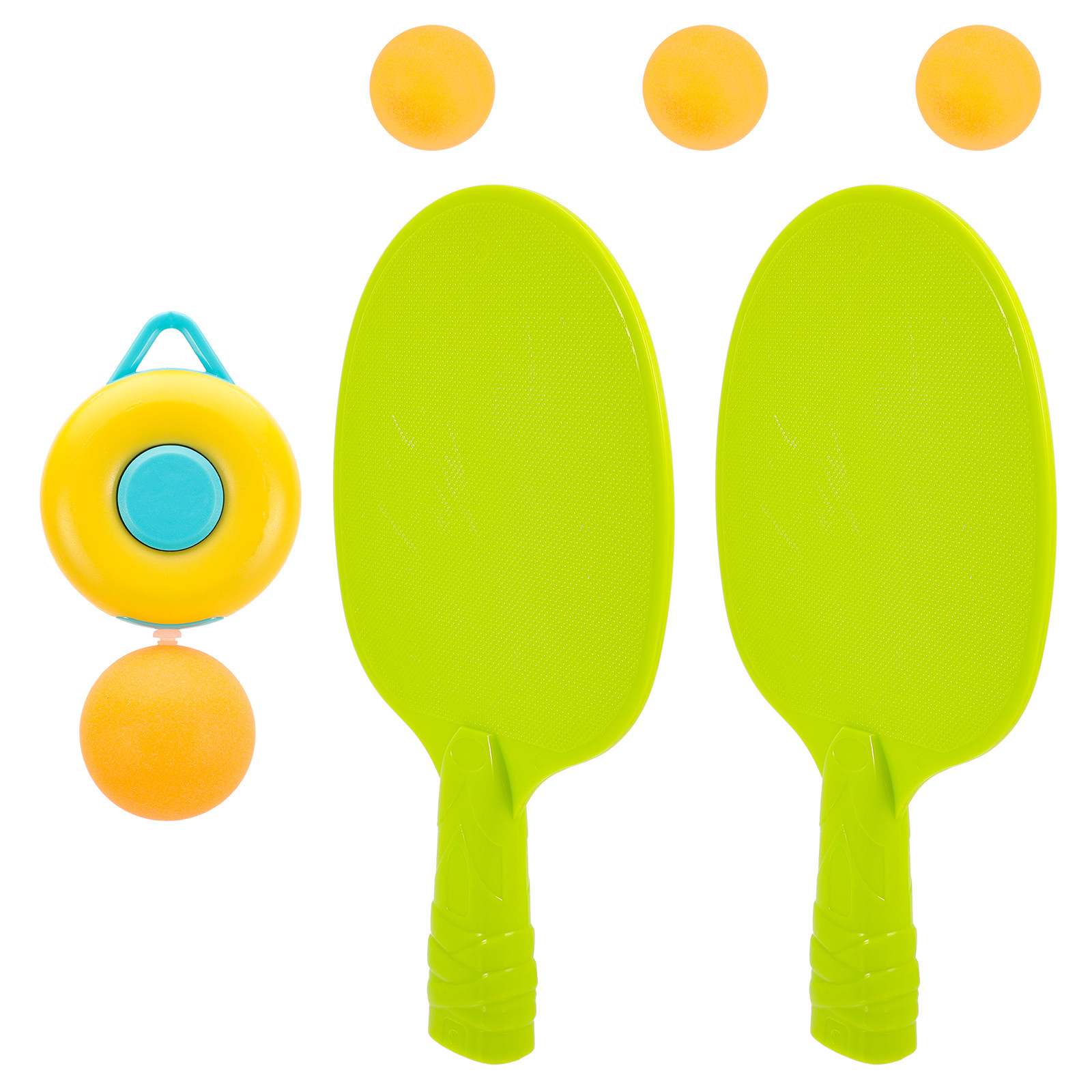 Table Tennis For Kids - 子供と大人向けの卓球トレーニングセット1セット、持ち運び可能な吊り下げ式ピンポントレーナー、テーブル不要、目に優しい、屋内屋外両用