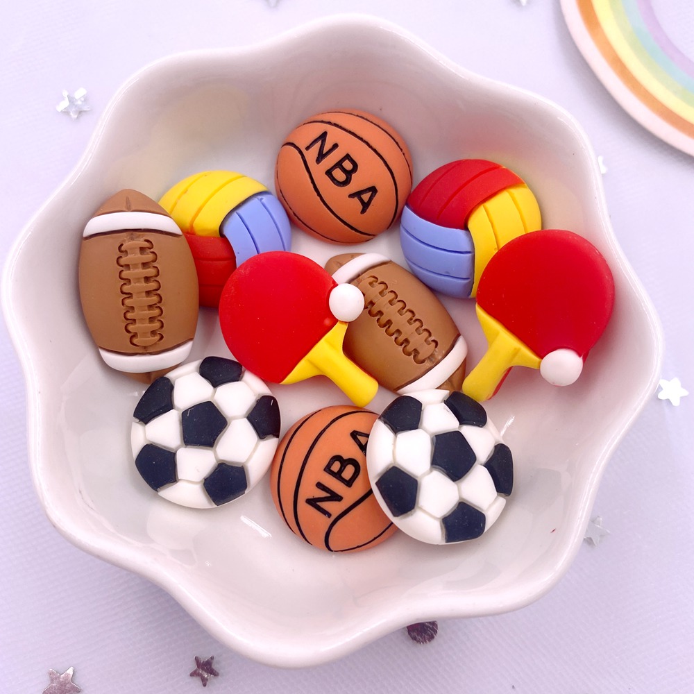 Table Tennis Illustration - バスケットボール,テニス,ラグビースポーツ用品,フラットバック,スクラップブック,クラフト,10個用のレジンボールテーブル