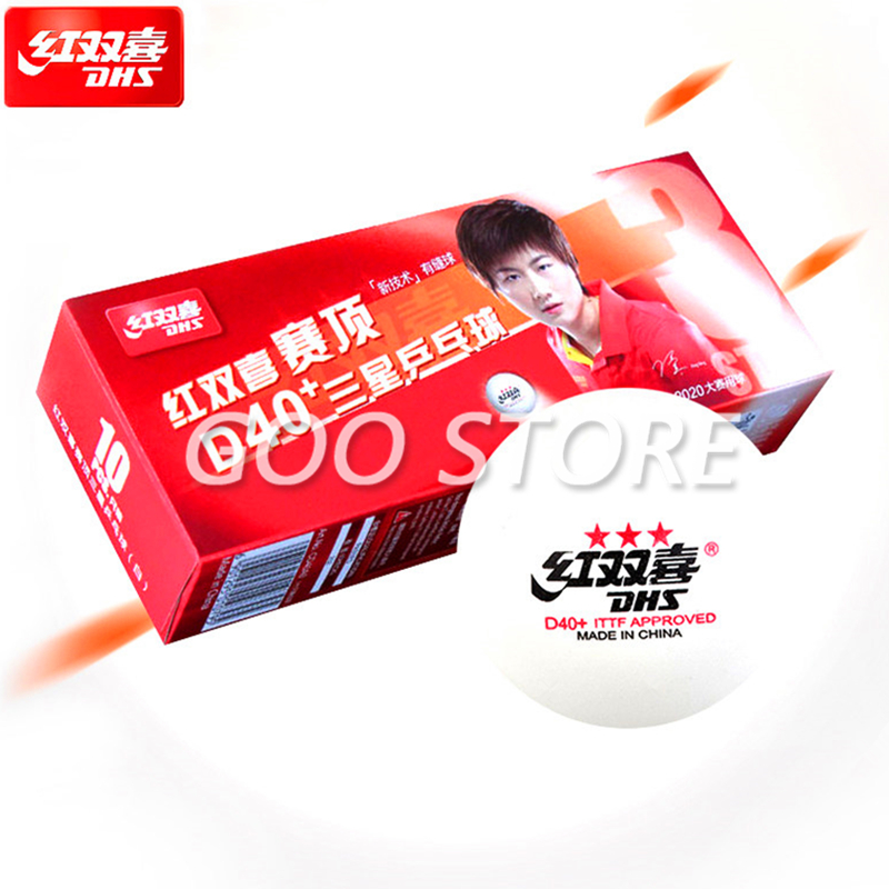 Table Tennis Video Game - Dhs3つ星d40卓球ボール3つ星新素材シームabsプラスチックピンポンボールポリ