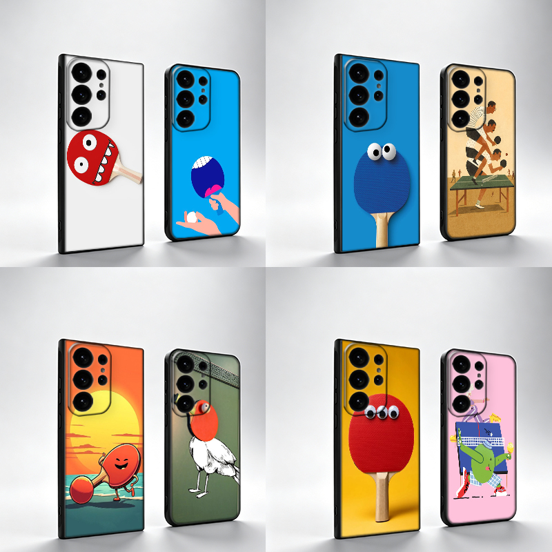 Table Tennis Pc - 新しい卓球漫画柄スマホケース、Samsung S25Edge S26FE Galaxy S22 S25