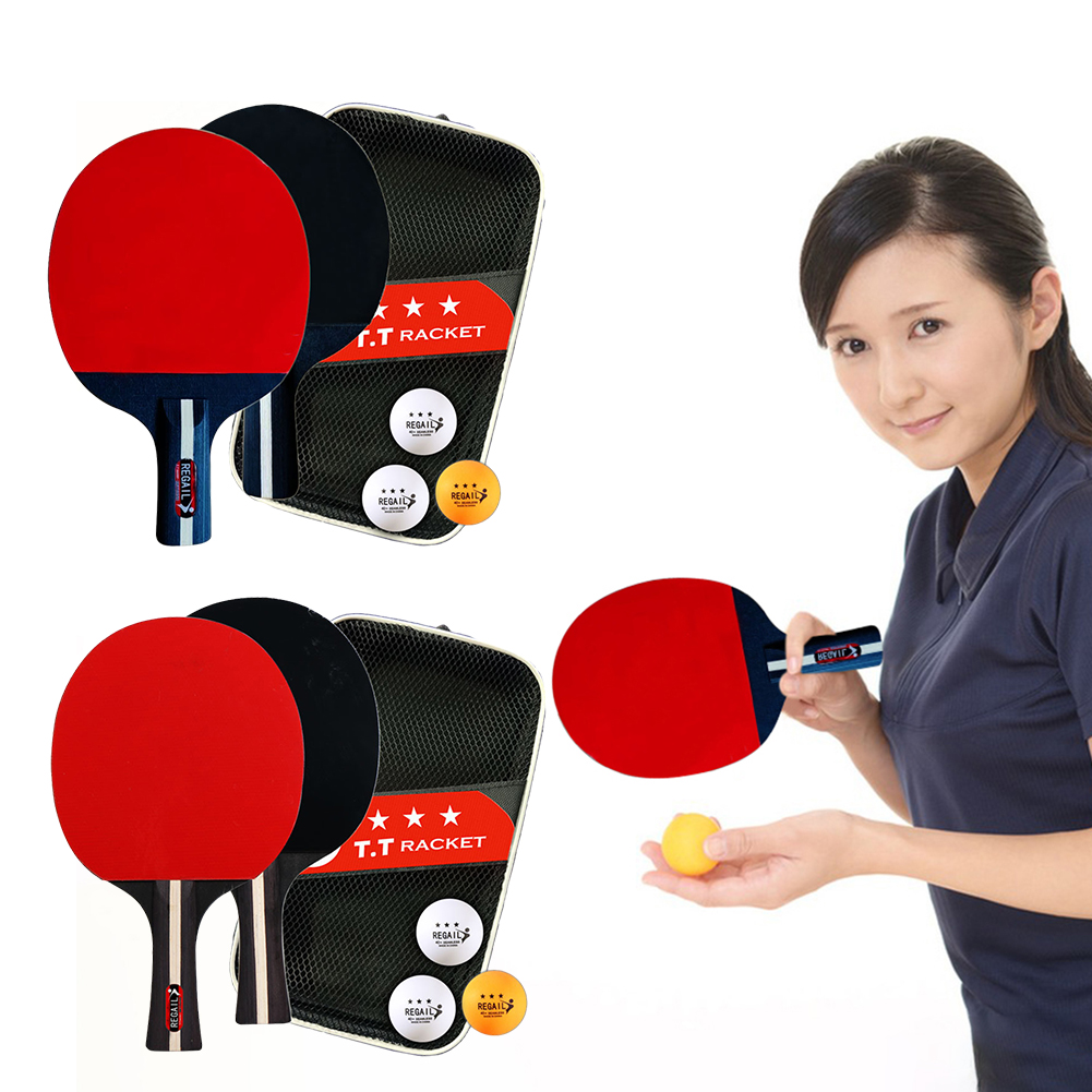 Table Tennis Video Game - 卓球ラケット,バッグ付き,ピンポンラケット,2ラケット,3ボール,プロ2プレーヤー,完璧な遊び